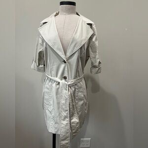 CAbi Women's Cream Belted Trench Coat